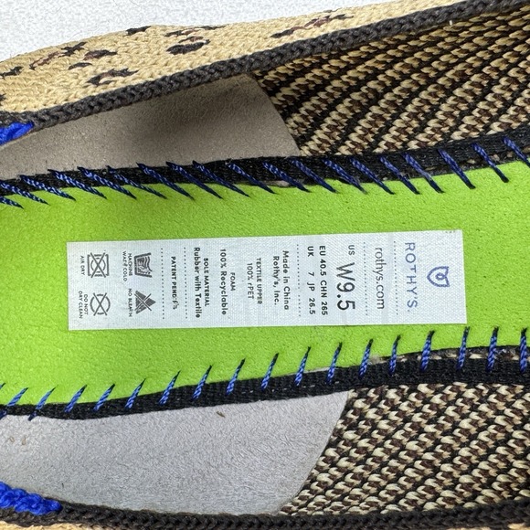 Rothy's The Flat Round Toe Spotted Leopard Print Loafer Ballet Flat 9.5 - Picture 7 of 7